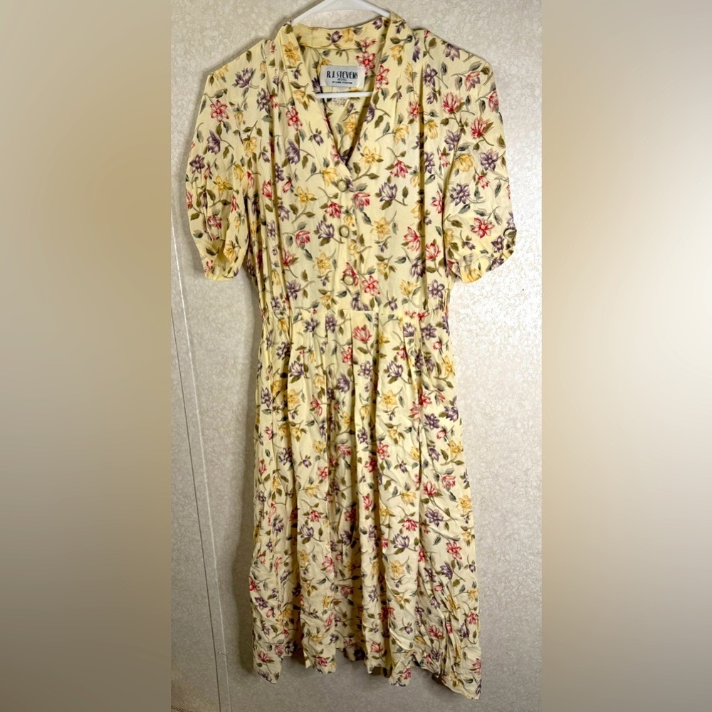 Vintage R.J. Stevens Floral Dress Old Money Cottage Core Grandma Women Sz 8 P